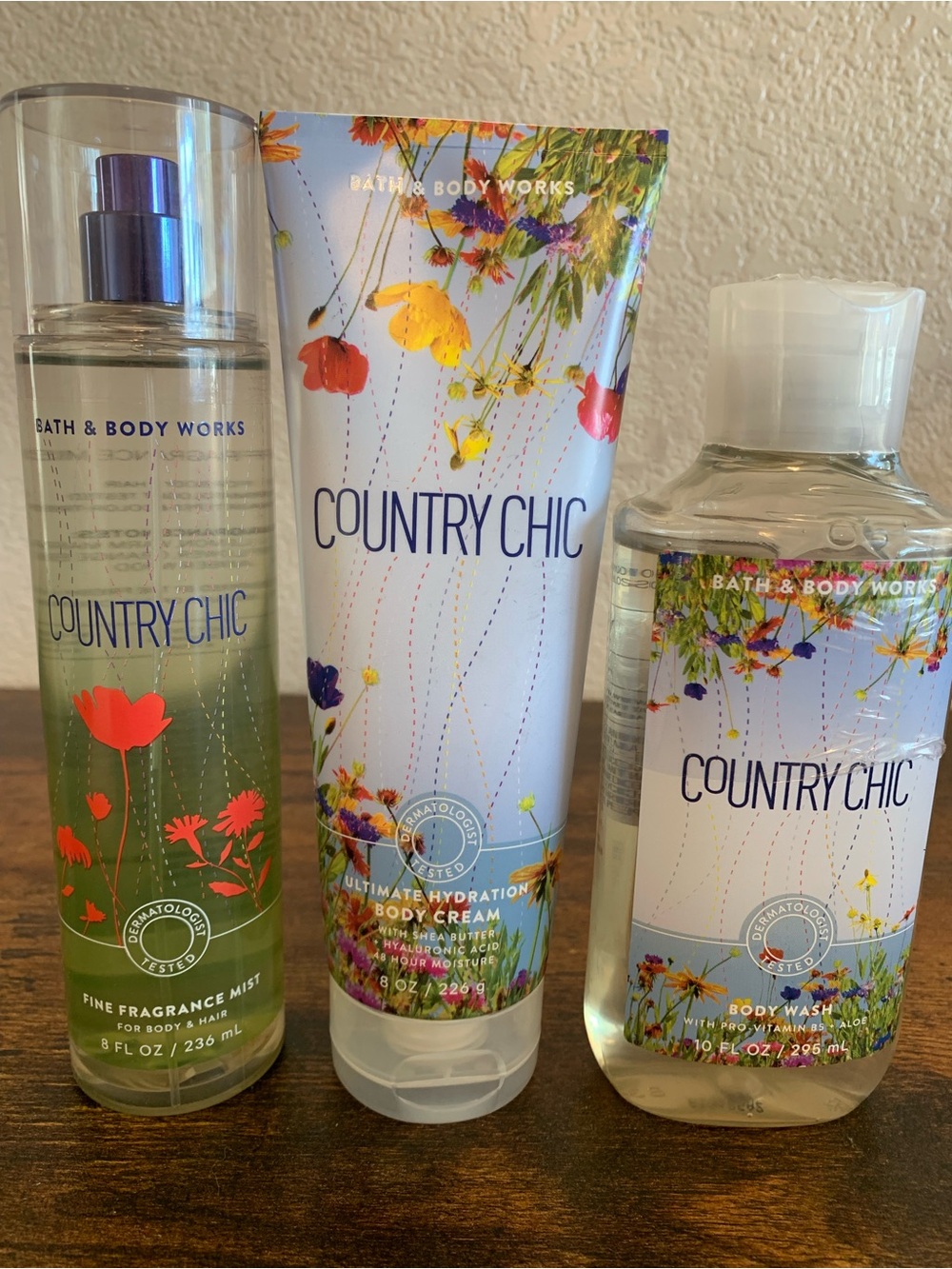 Bath & Body Works Country Chic Body Cream, Mist, & Wash